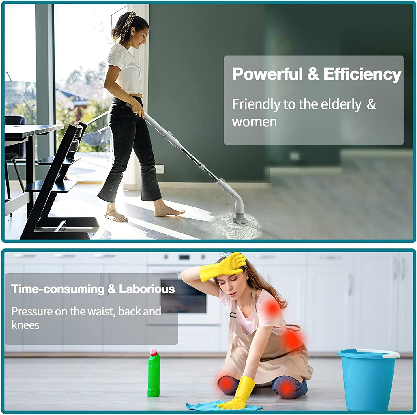Multifunctional Toilet Tile Wireless Electric Cleaning Brush -  Elite Bridge