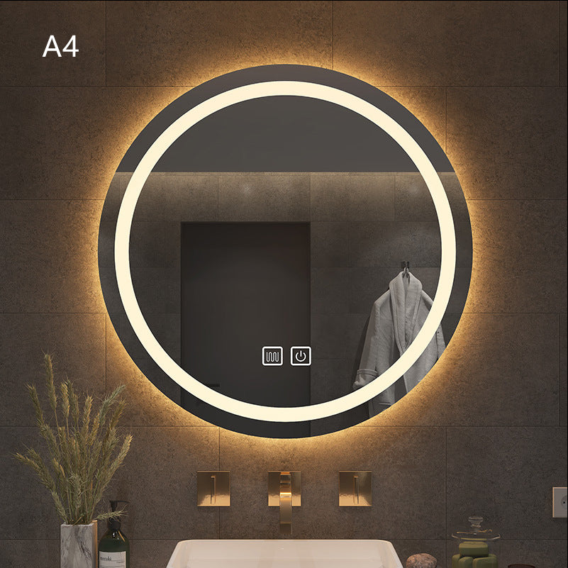 Round Smart Bathroom Toilet Mirror With Light Touch Screen Induction -  Elite Bridge