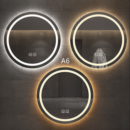 Round Smart Bathroom Toilet Mirror With Light Touch Screen Induction -  Elite Bridge