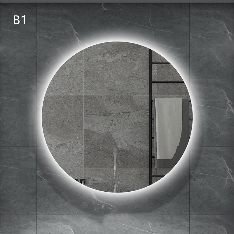 Round Smart Bathroom Toilet Mirror With Light Touch Screen Induction -  Elite Bridge