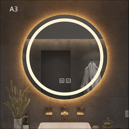 Round Smart Bathroom Toilet Mirror With Light Touch Screen Induction -  Elite Bridge