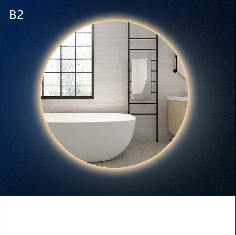 Round Smart Bathroom Toilet Mirror With Light Touch Screen Induction -  Elite Bridge