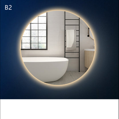 Round Smart Bathroom Toilet Mirror With Light Touch Screen Induction -  Elite Bridge