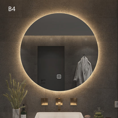 Round Smart Bathroom Toilet Mirror With Light Touch Screen Induction -  Elite Bridge