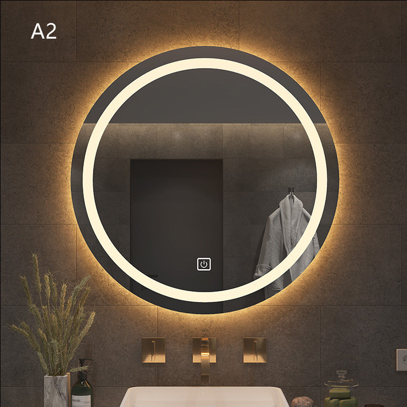 Round Smart Bathroom Toilet Mirror With Light Touch Screen Induction -  Elite Bridge