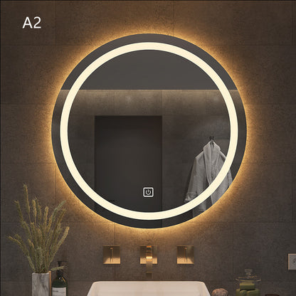 Round Smart Bathroom Toilet Mirror With Light Touch Screen Induction -  Elite Bridge