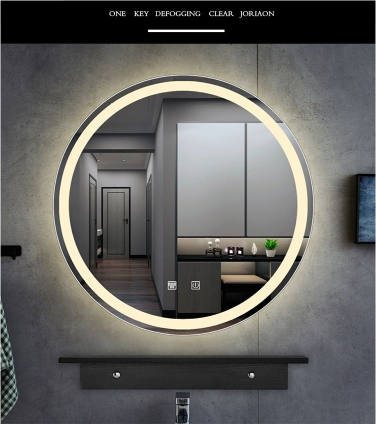 Round Smart Bathroom Toilet Mirror With Light Touch Screen Induction -  Elite Bridge