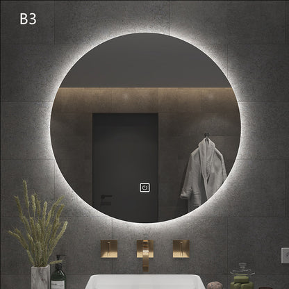 Round Smart Bathroom Toilet Mirror With Light Touch Screen Induction -  Elite Bridge