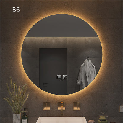 Round Smart Bathroom Toilet Mirror With Light Touch Screen Induction -  Elite Bridge